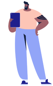 Stylized teacher graphic