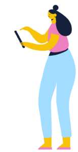 Styled teacher graphic