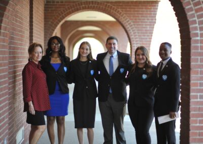 National Officers pose with James Lane and Katharine Oliver