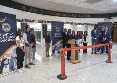 Char'Tayvious Edwards speaks at Keystone Oaks HS