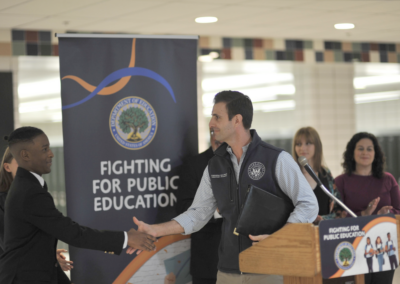 Chris Deluzio speaks at Keystone Oaks HS