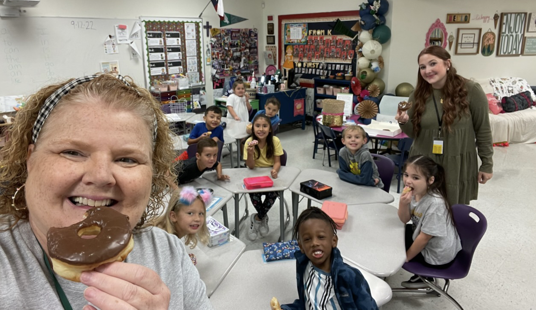 Journey Harris with her Teacher Mentor